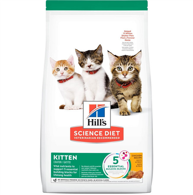 Hill's 希爾思 SCIENCE DIET 幼貓乾飼料, 1.58kg, 1個, 雞肉