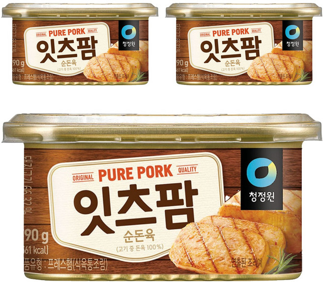 청정원 잇츠팜 햄통조림, 190g, 3개