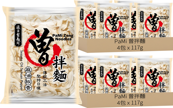 PaMi 曾拌麵 麻油椒香 117g, 8包