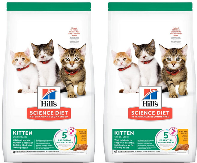 Hill's 希爾思 SCIENCE DIET 幼貓乾飼料, 1.58kg, 2袋, 雞肉