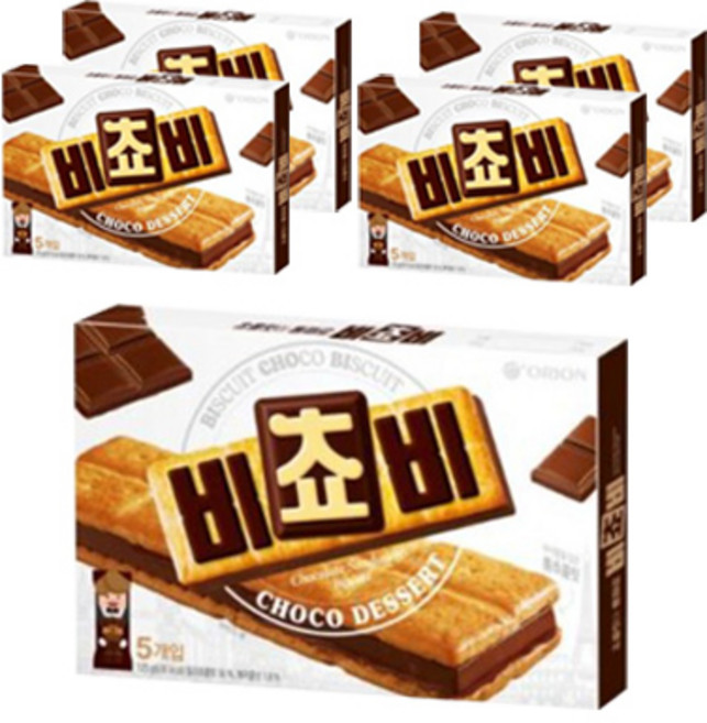 오리온 비쵸비 비스켓 5p, 125g, 5개