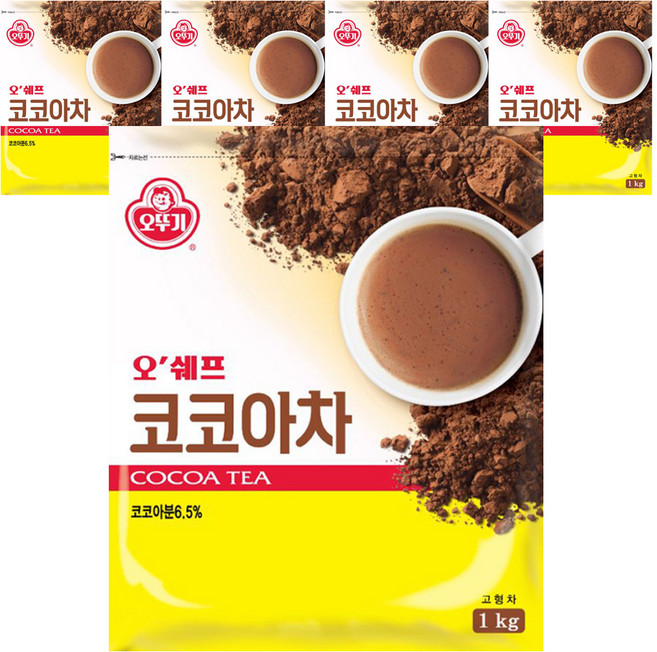 오뚜기 오쉐프 코코아차, 1kg, 1개입, 5개