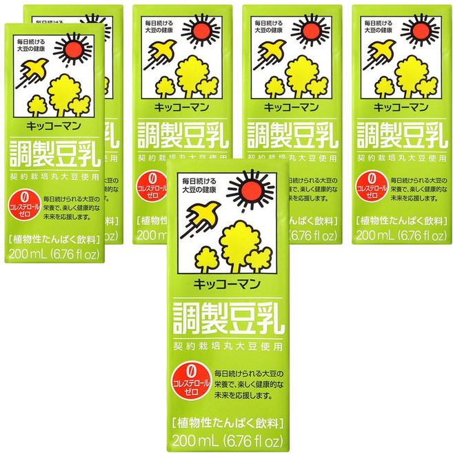 KIKKOMAN 龜甲萬 豆乳 調製豆乳, 200ml, 6瓶
