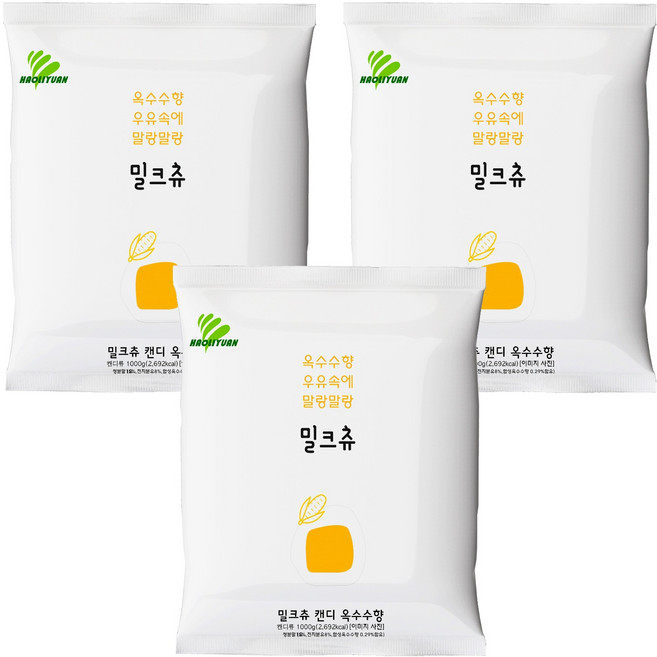 밀크츄 옥수수, 1kg, 3개