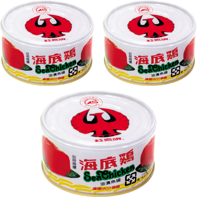 紅鷹牌 油漬海底雞, 170g, 3罐