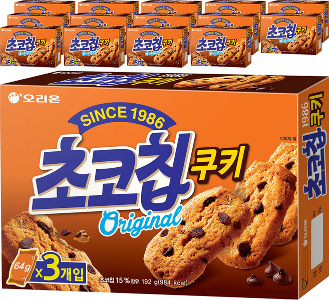 오리온 초코칩쿠키, 192g, 15개
