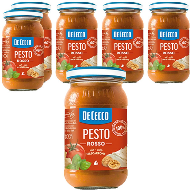 데체코 레드 패스토 파스타소스, 200g, 6개
