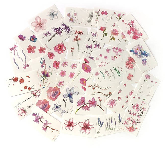 파티복닷컴 수제화 타투스티커 30종세트 JT002 10.5 x 6 cm, 혼합 색상, 1세트