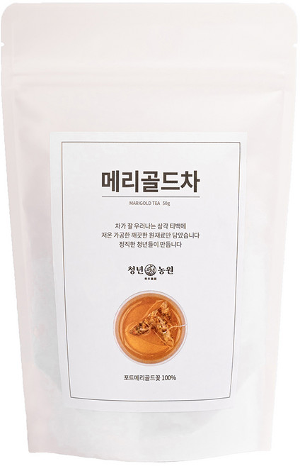청년농원 저온가공 메리골드차 삼각티백, 500mg, 50개입, 1개