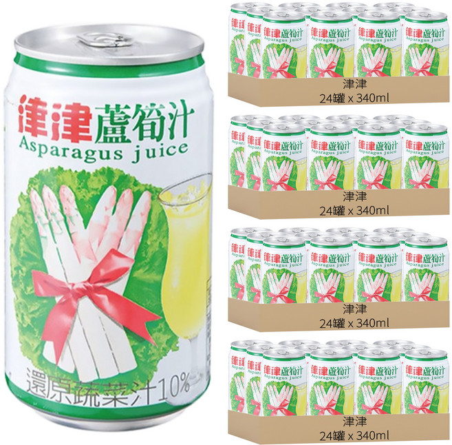 津津 蘆筍汁, 340ml, 96罐