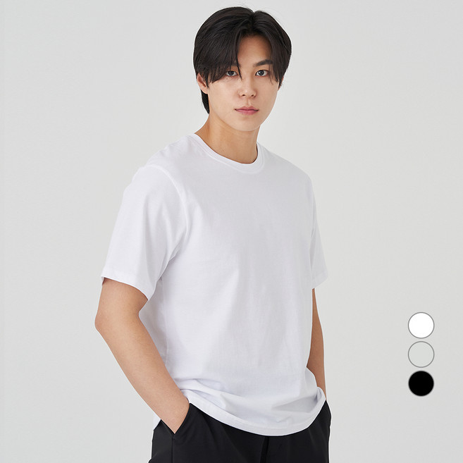 캐럿 남성용 통기성 기본 반팔 티셔츠