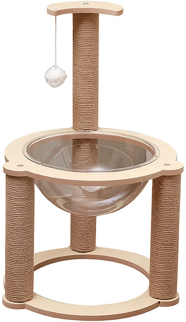 AOYI 奧藝 三柱太空艙貓跳臺 寬敞舒適 耐磨劍麻柱, 1個