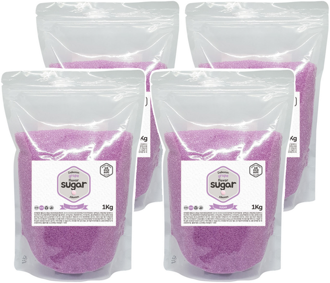 웰빙 솜사탕 설탕 포도향, 1kg, 4개