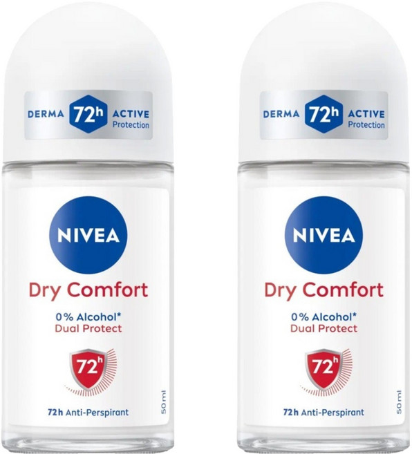 NIVEA 妮維雅 止汗爽身乳液 乾適活力Plus, 50ml, 2瓶
