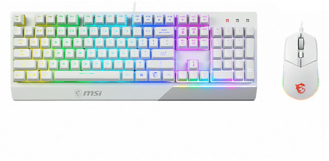 msi 微星 鍵盤滑鼠組, Vigor GK30 COMBO, 白色
