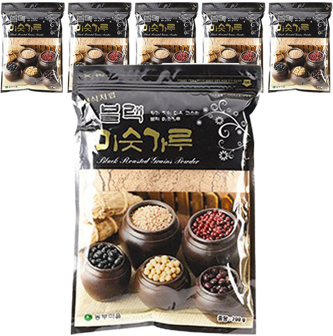 자연웰 블랙 미숫가루, 700g, 6개
