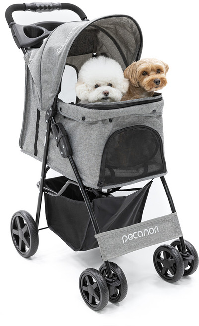 피카노리 스탠다드 반려동물 유모차 세이프로드, 그레이, 1개