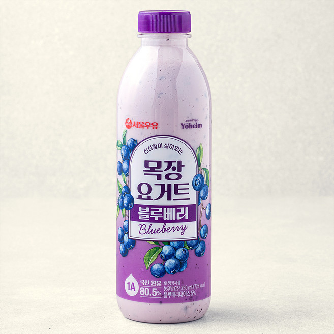 서울우유 신선함이 살아있는 목장 요거트 블루베리, 750ml, 1개입, 1개