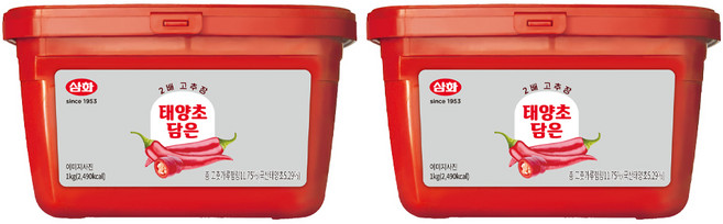 삼화식품 태양초 담은 2배 고추장, 1kg, 2개