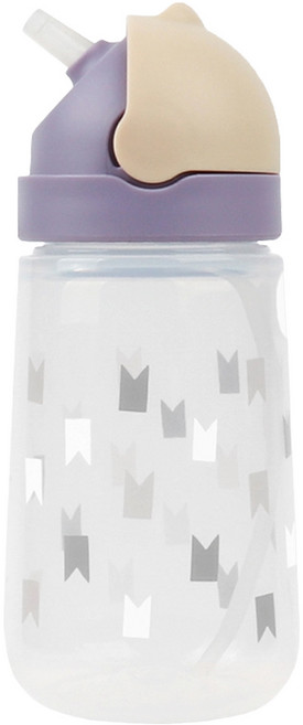 MEROWARE MATT 躲貓貓感溫變色兒童水壺 mero皇冠, 丁香紫 + 奶茶啡, 1個, 400ml