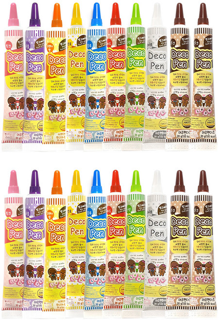 초코 데코펜 10종 세트, 2세트, 200g