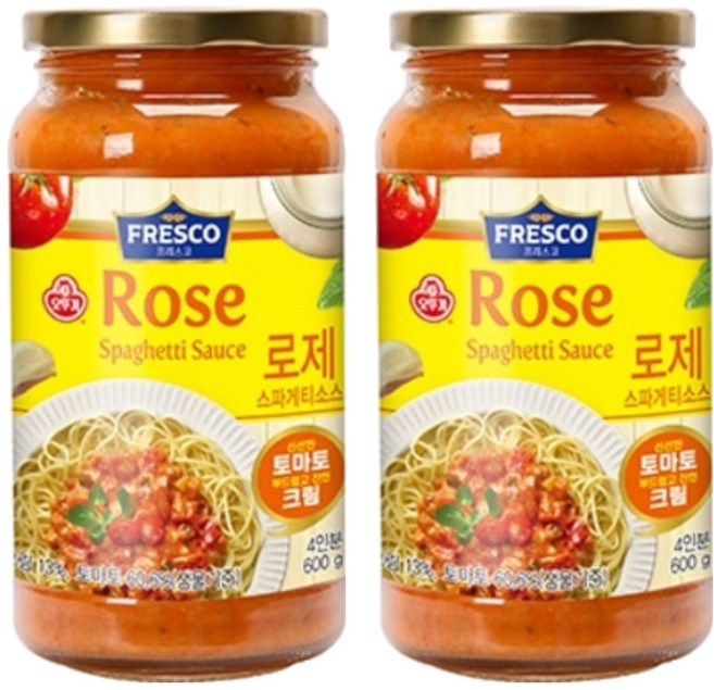 오뚜기프레스코 로제 스파게티 소스, 600g, 2개
