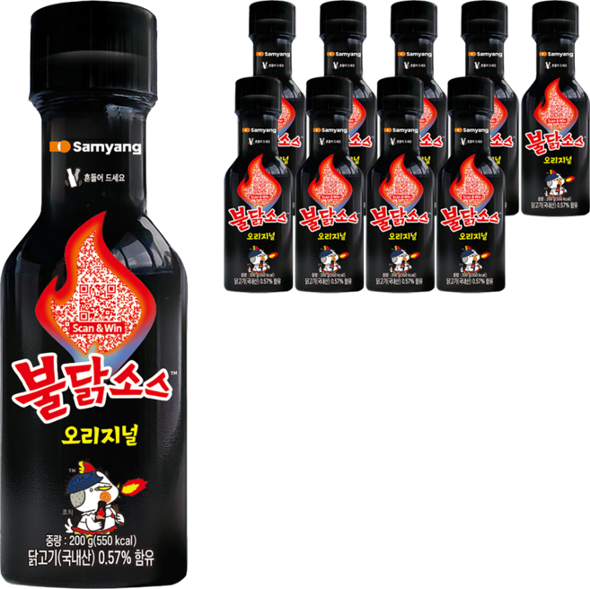 불닭 소스, 200g, 10개