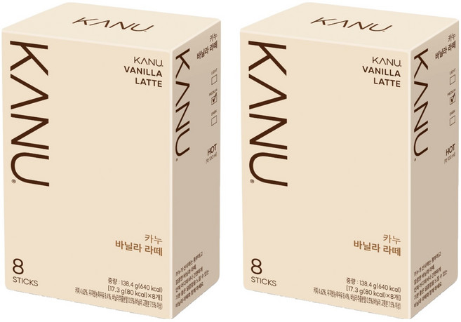 카누 바닐라 라떼, 17.3g, 8개입, 2개