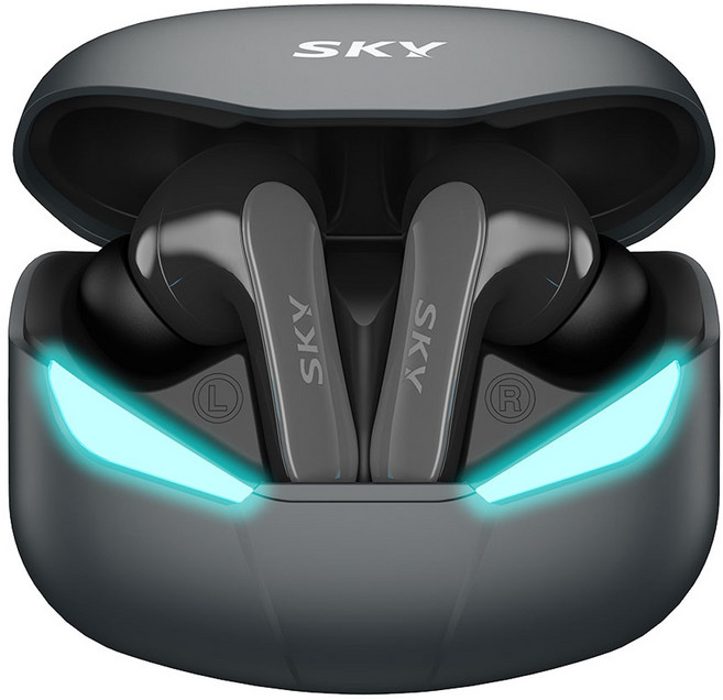 SKY 핏 팬텀 블루투스 5.4 저지연 게이밍 무선이어폰 SKY-GA-S2X 그레이 30시간 방수가능