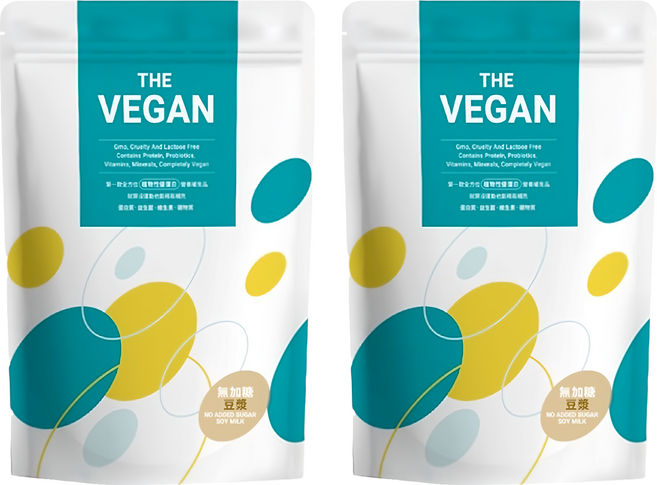 THE VEGAN 樂維根 植物性優蛋白 無加糖豆漿口味, 1kg, 2包