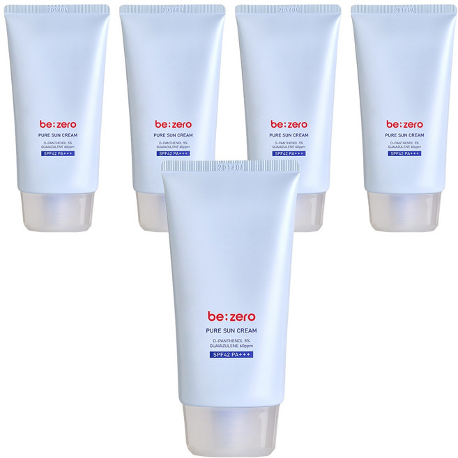 더마팩토리 비제로 퓨어 선크림 SPF42 PA+++, 80g, 5개