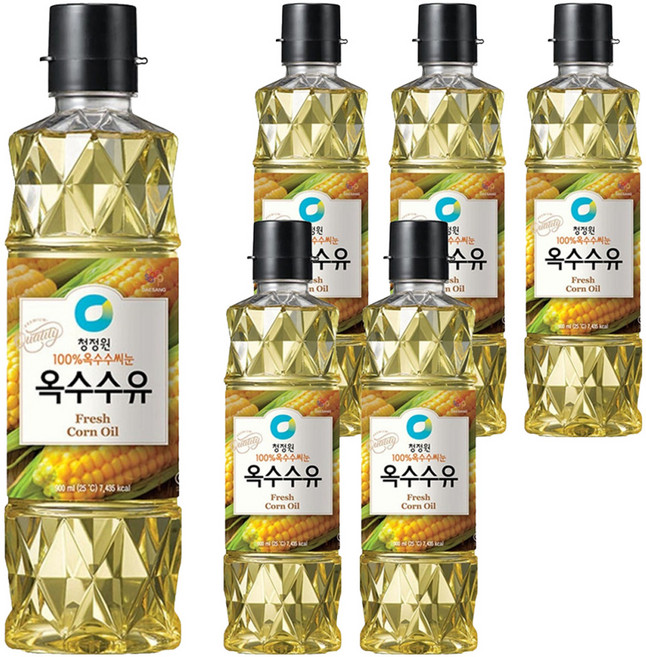 清淨園 玉米油, 900ml, 6個