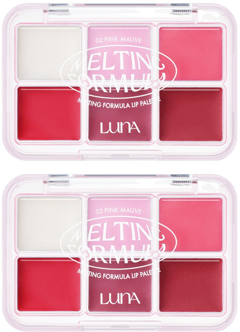 루나 멜팅 포뮬라 립 팔레트, 02 핑크 모브, 2개