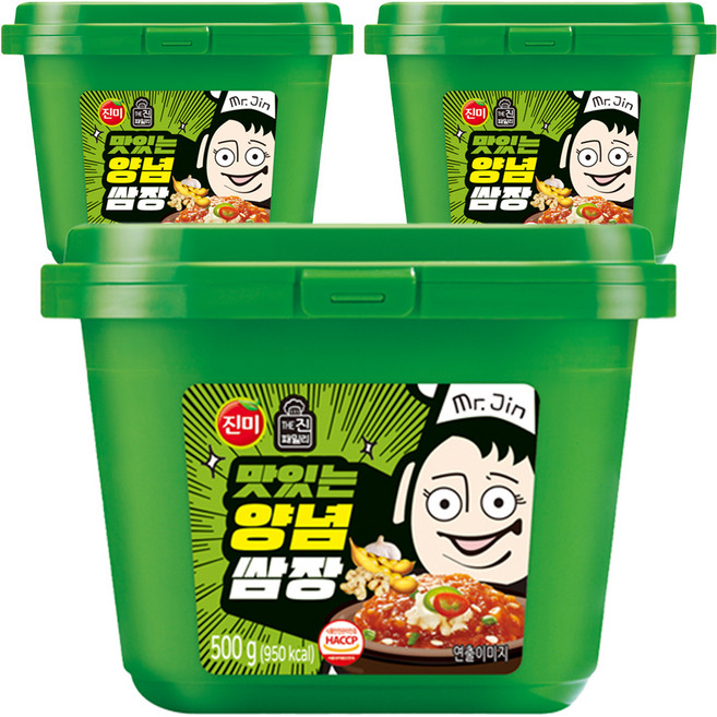 진미 맛있는 양념쌈장, 500g, 3개