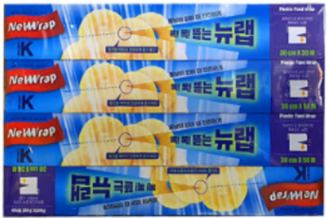 뉴랩 톡톡뜯는 랩 30cm x 50m, 4개