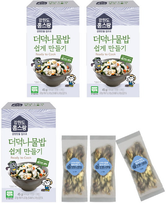 홈스랑 더덕나물밥 쉽게 만들기 3p, 45g, 3개