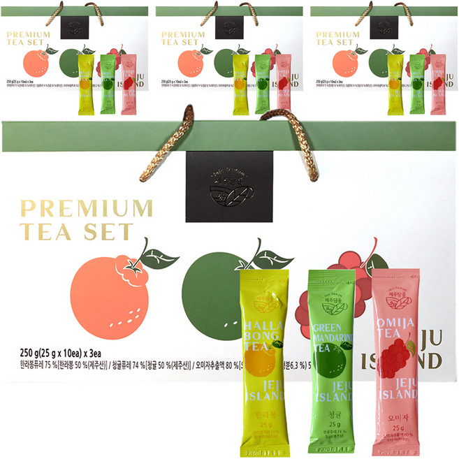 제주담움 프리미엄 차스틱 250g x 3종 세트, 4세트