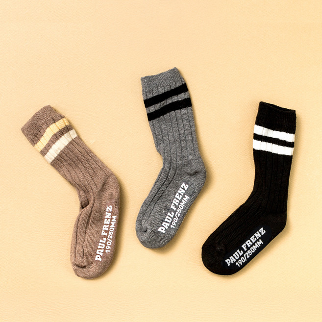 폴프랜즈 아동용 원사이즈 양말 3켤레 세트 크리스