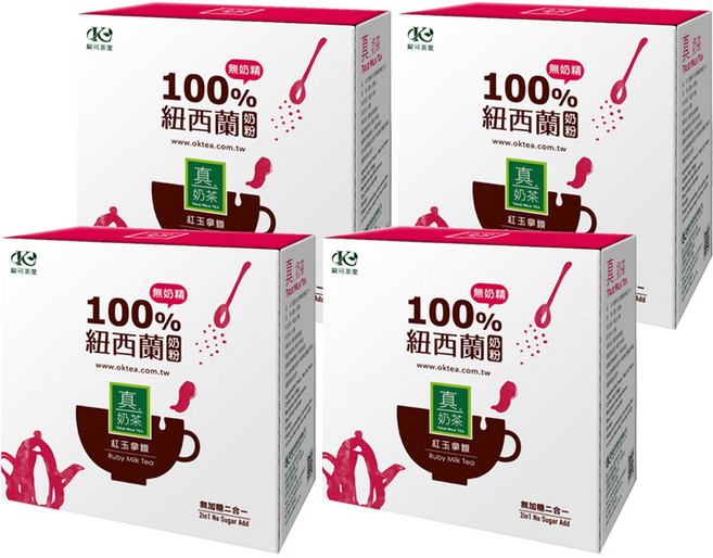 歐可茶葉 控糖系列 真奶茶 紅玉拿鐵, 18g, 10包, 4盒