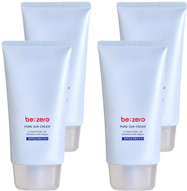 더마팩토리 비제로 퓨어 선크림 SPF42 PA+++, 80g, 4개