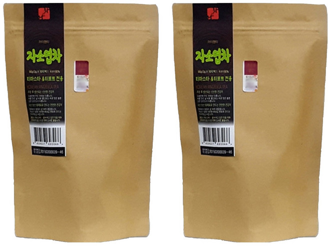 나와차 티마스타 티포트 전용 대용량 티백 자소엽차, 3g, 30개입, 2개