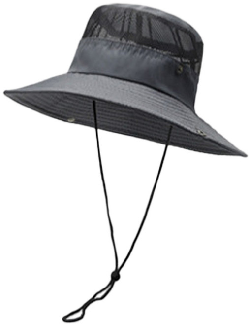 꼬까 남녀공용 메쉬 등산 모자, 다크그레이