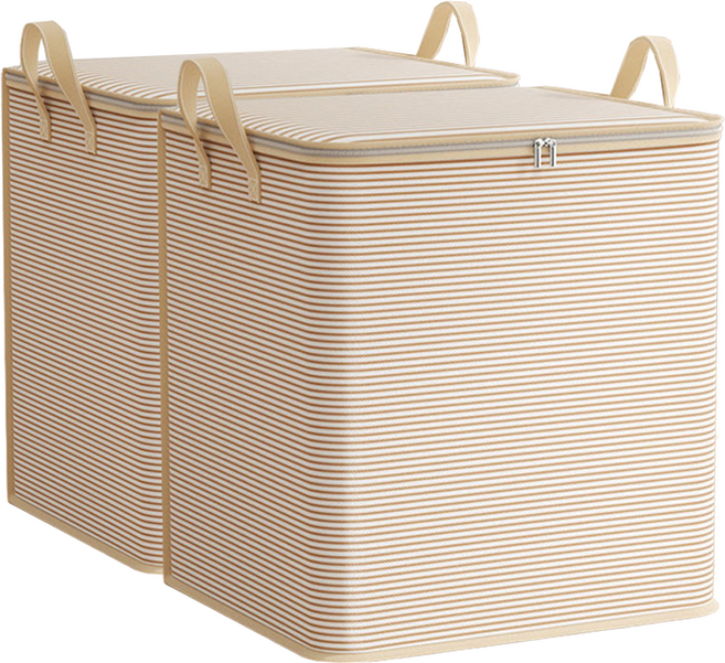 조이베리 대용량 이불 다용도 정리함, 베이지, 2개