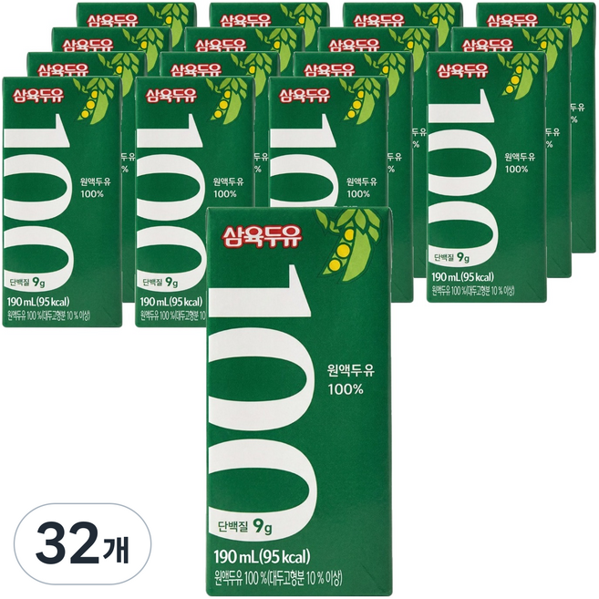 삼육두유 100, 190ml, 32개