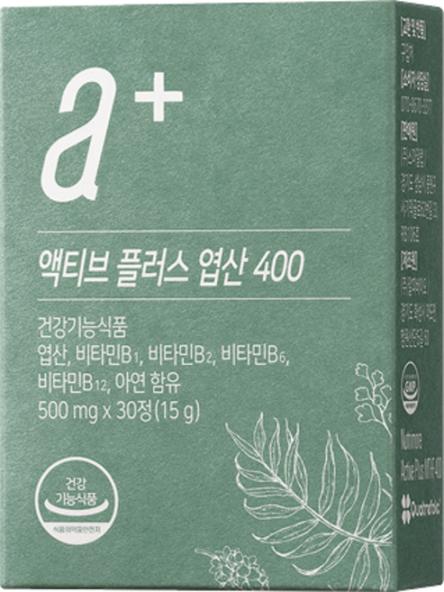 뉴트리모어 액티브 플러스 엽산 400, 30정, 1개