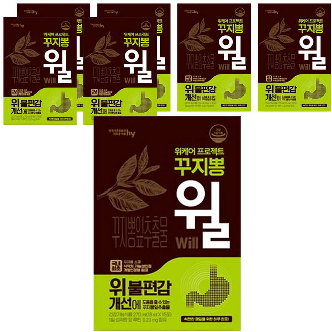에치와이 위케어 프로젝트 꾸지뽕 윌 15p, 270ml, 7개