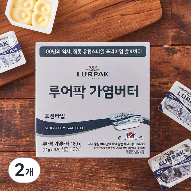 루어팍 가염버터 포션타입 18개입, 180g, 2개