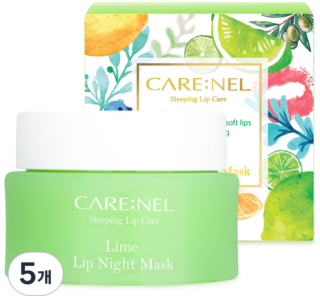 까레넬 라임 립 나이트 마스크 립밤, 23g, 5개