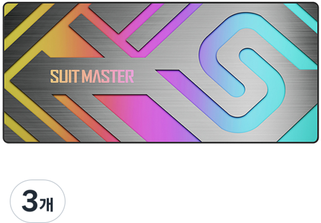 앱코 SUITMASTER 게이밍 장패드 GSM-350R, 레인보우, 3개