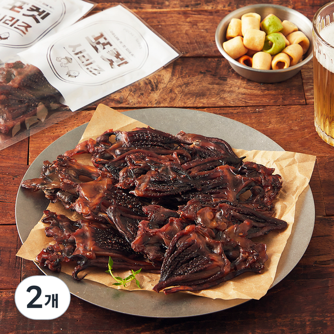 한봉씩 개별 포장된 통다리 꽃징어, 2개, 120g(6미)